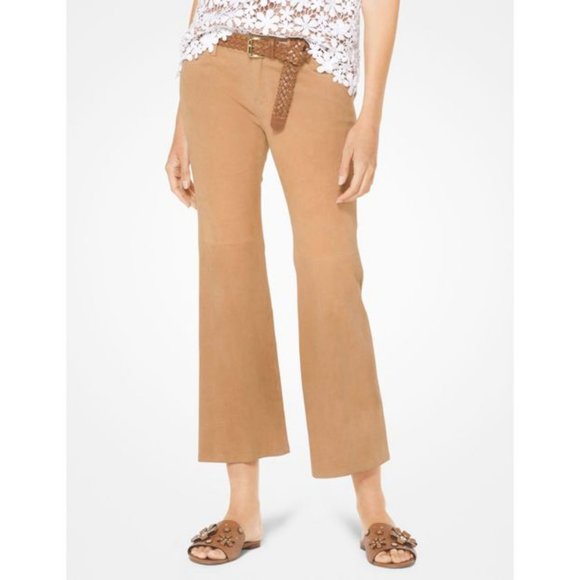 MICHAEL Michael Kors Cropped Izzy Suede Pants - Picture 1 of 3